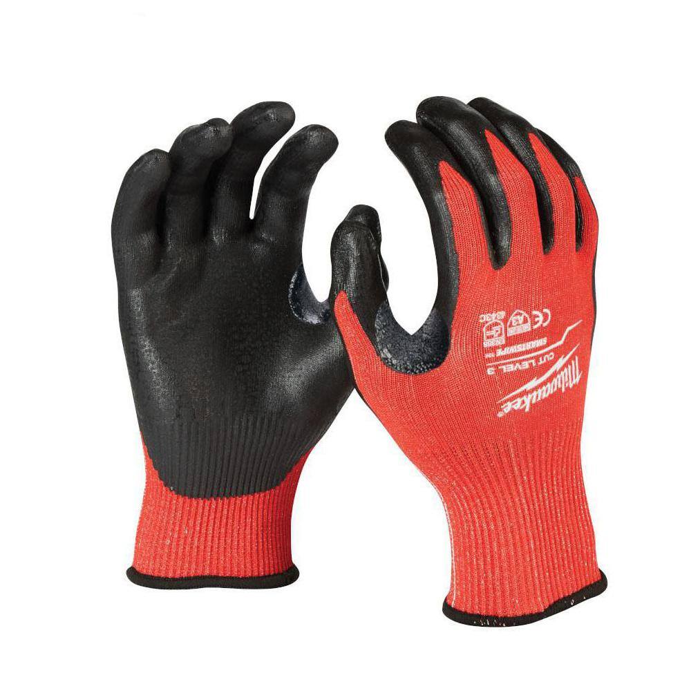 MW Small Red Nitrile Level 3 Cut Resistant Dipped Work Gloves 48-22-8930