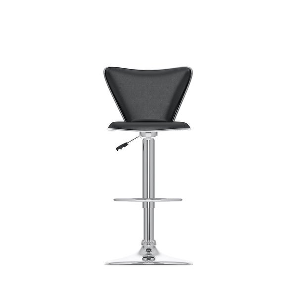 CorLiving Tapered Back Leatherette Adjustable Barstool (Set of 2)