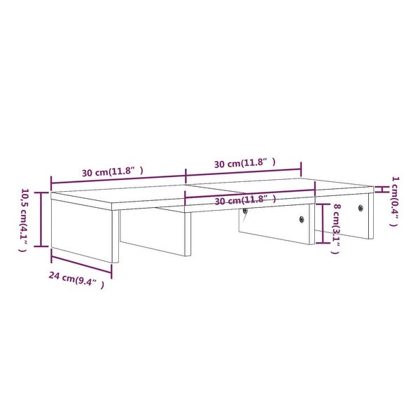 vidaXL Monitor Stand Honey Brown 23.6