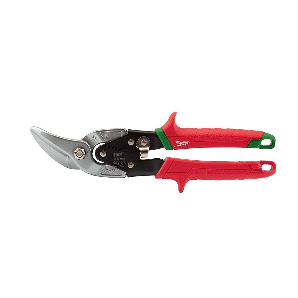 MW 10 in. Right-Cut Offset Aviation Snips 48-22-4522