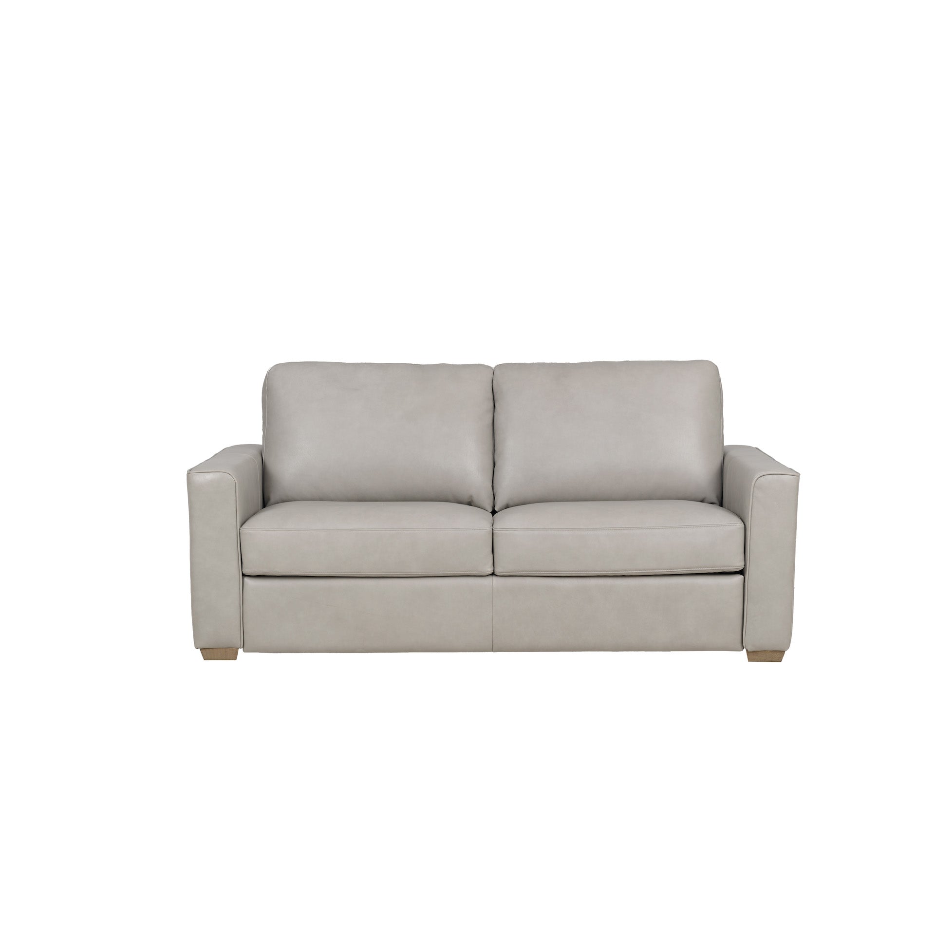 Livorno 59 Full Easy open Sleeper Loveseat in Pearl Leather