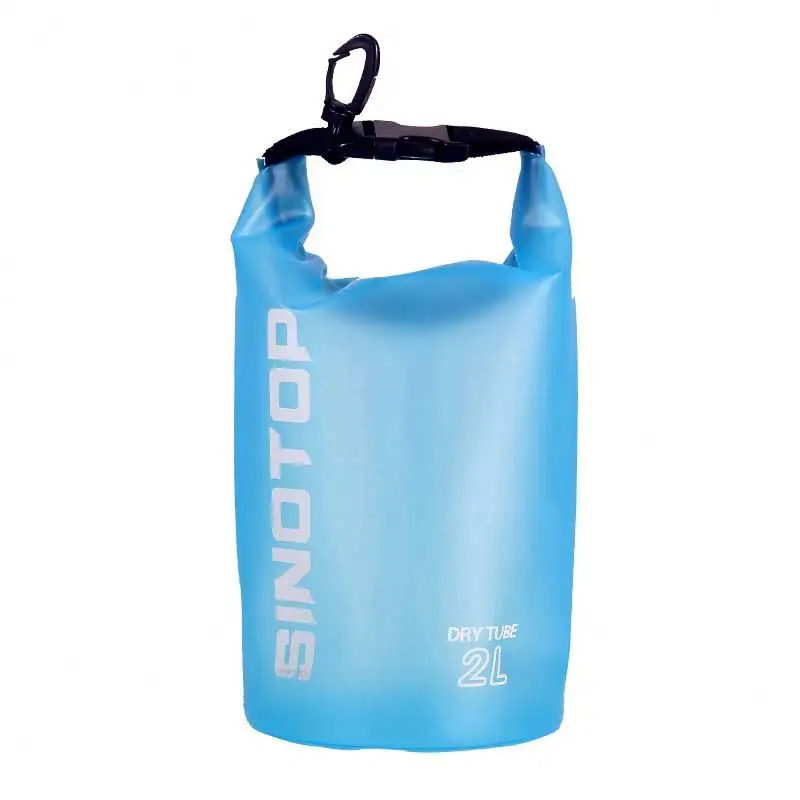 2L Outdoor Sports Bag Front Zip Pocket Camping Hiking Transparent PVC Waterproof Dry Bag