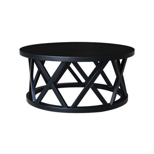 Black Round Ceylon Coffee Table