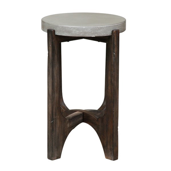 Cascade Rustic Brown Chair Side Table