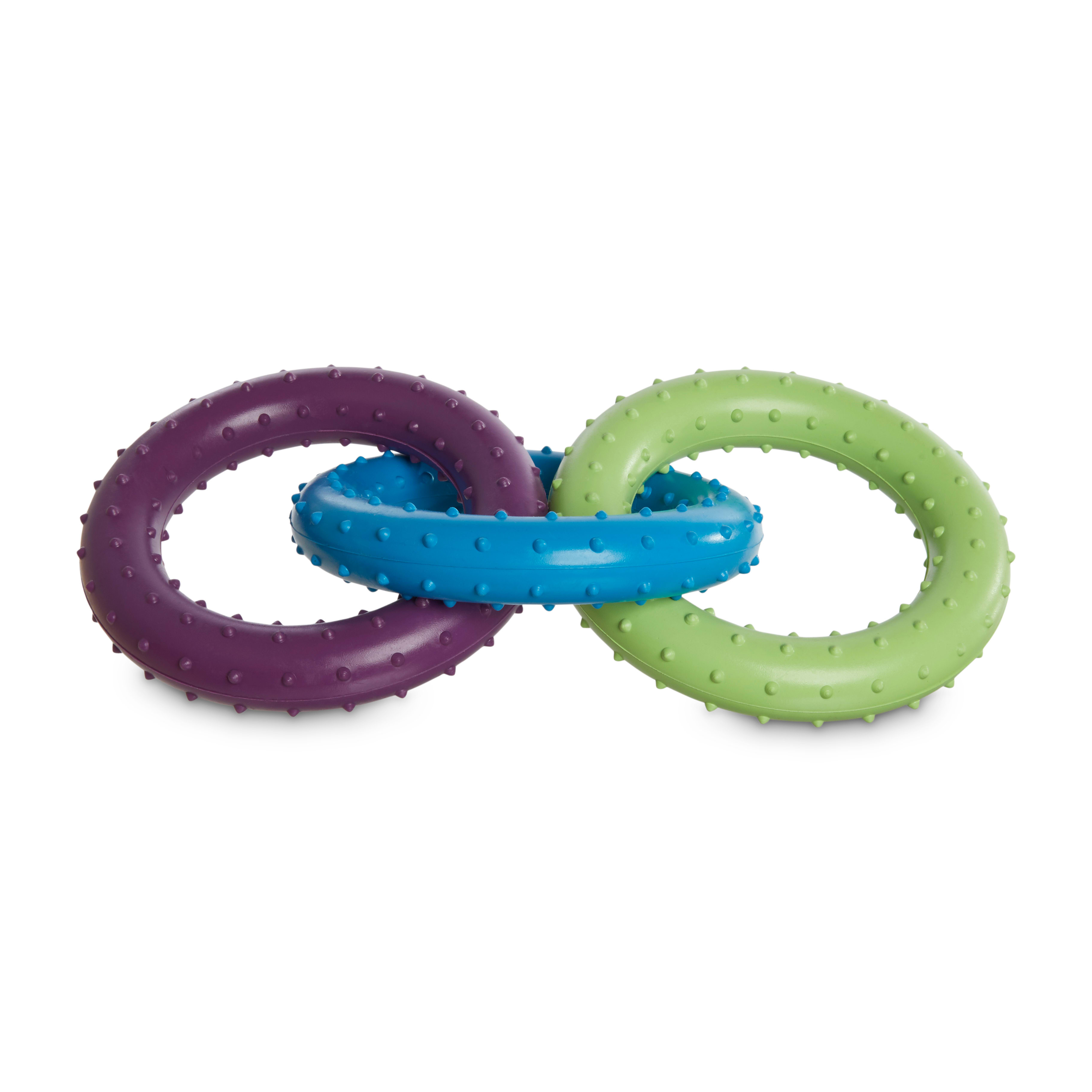 Leaps  Bounds Spiny 3-Ring Dog Chew Toy， Medium