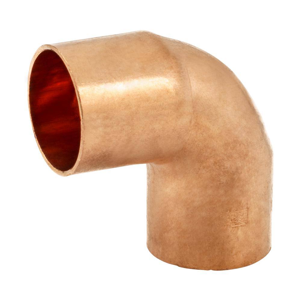 Everbilt 34 in. Copper Pressure 90-Degree Cup x Cup Elbow Fitting W 01634EB