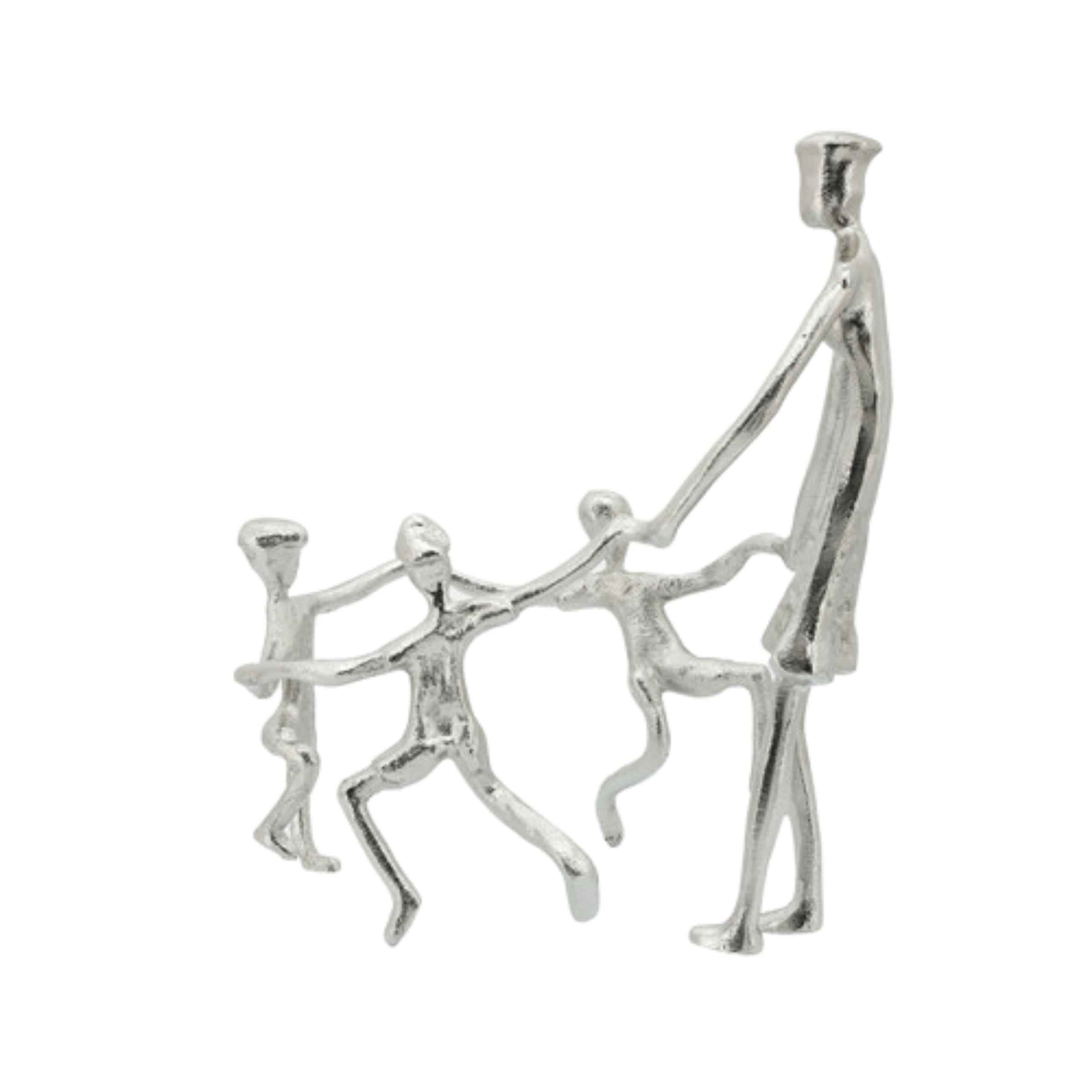 Mother And Kids Metal Sculpture 27 Cm 16181-01