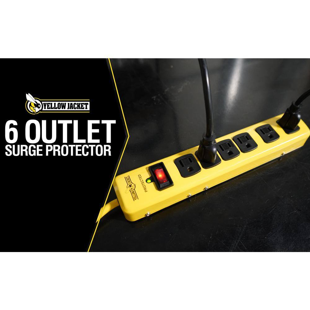 Yellow Jacket 15 ft. 6-Outlet 1440-Joule Surge Protector Power Strip 51380001