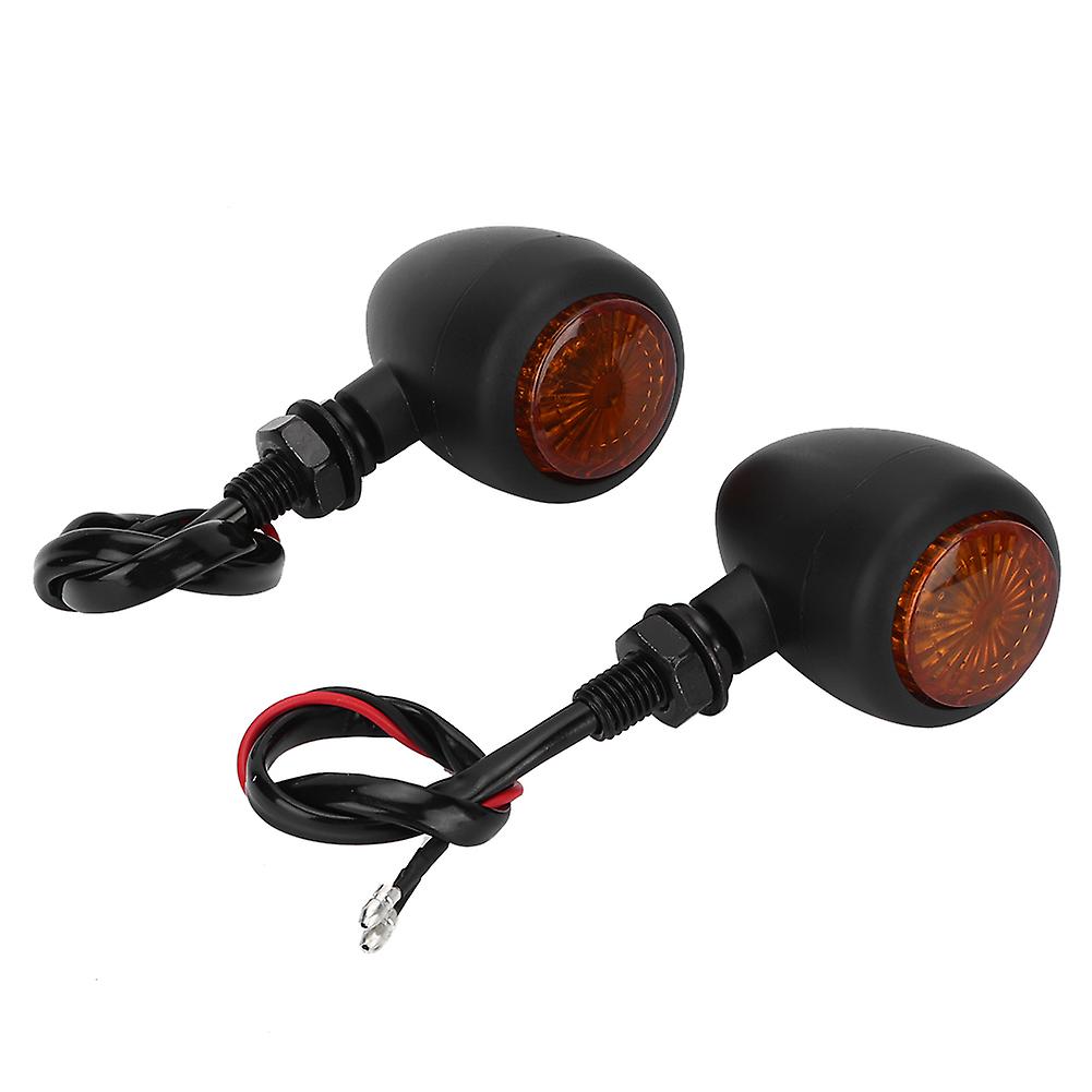 Pair Of Vintage Motorcycle Turn Signal Light Steering Lamp Indicator Fits For Honda