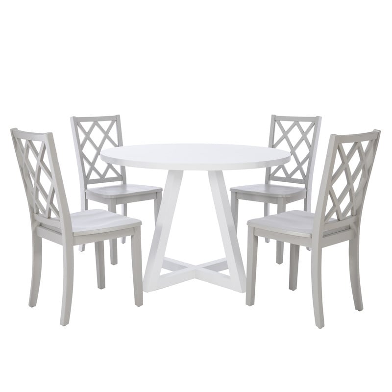 Catron White Round Dining Table