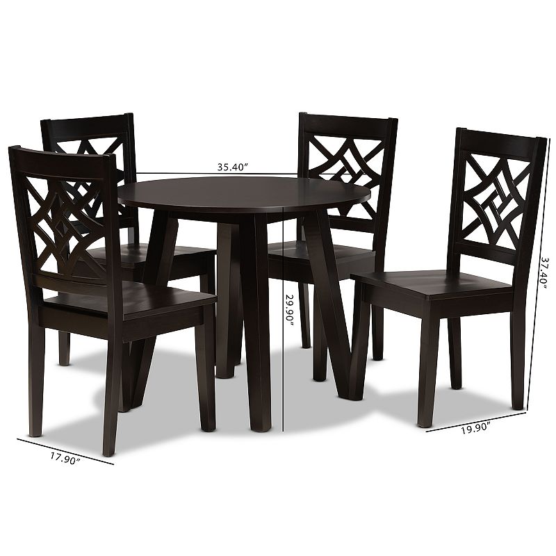 Baxton Studio Rava Dining 5-piece Set