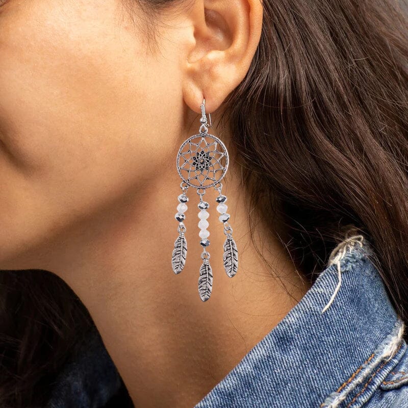 Dreamcatcher Crystal Earrings