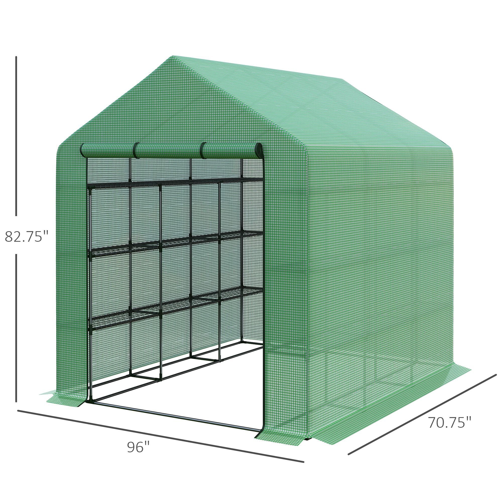 Portable Greenhouse Walk In Green House Outdoor Year Around Plant Gardening