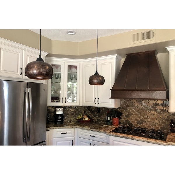 38 Inch 735 CFM Hammered Copper Wall Mounted Euro Range Hood with Screen Filters (HV-EURO38-C2036BP)