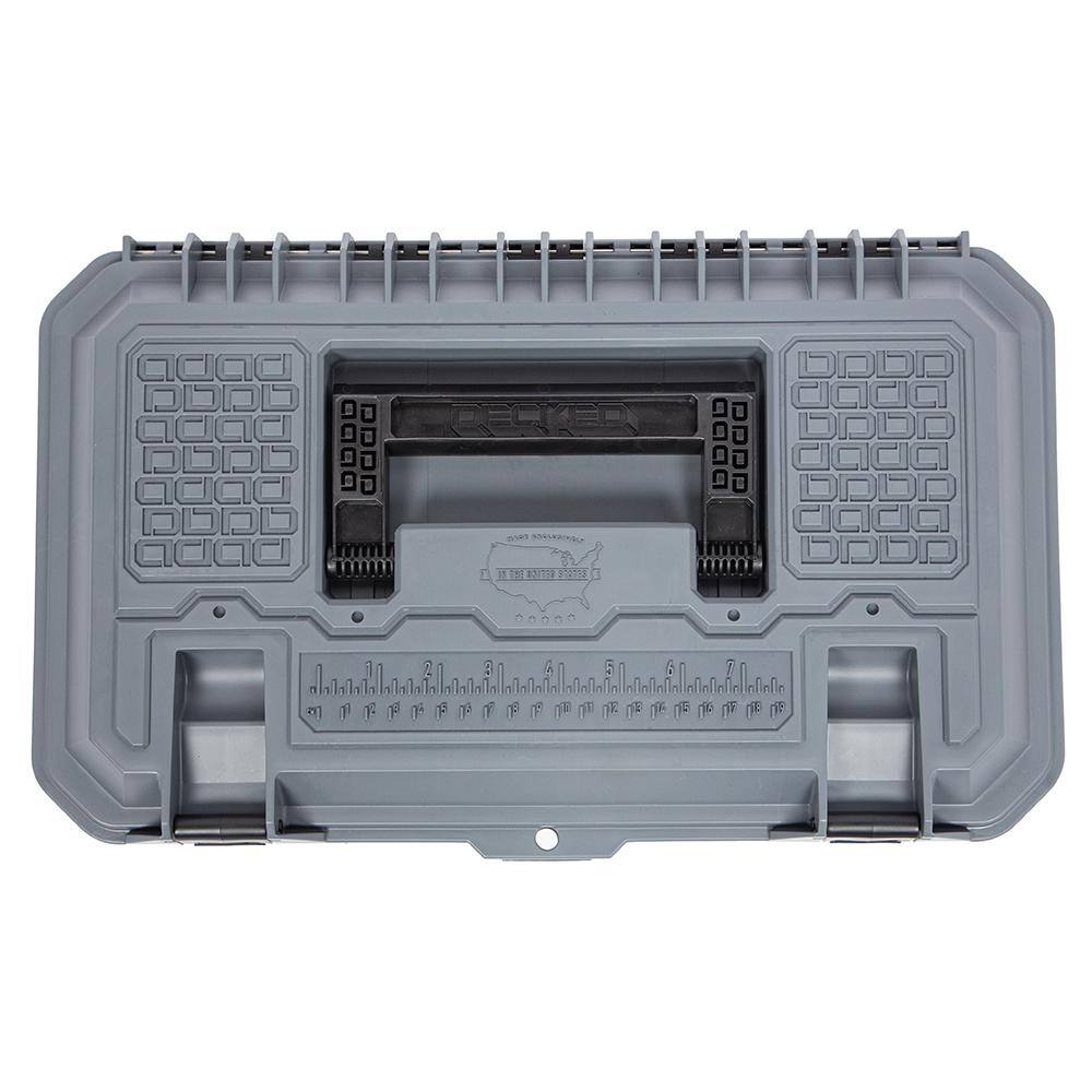 DECKED 17.5 in. Grey Crossbox Side Truck Tool Box with Customizable Foam Inserts AD33