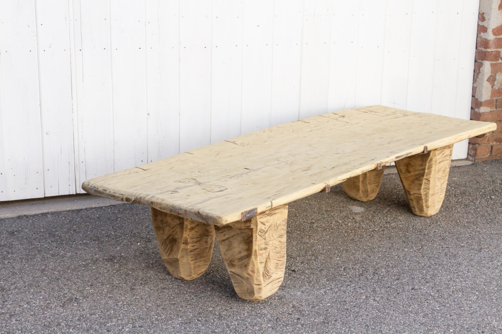 Antique Bleached Wood Naga Table   Farmhouse   Coffee Tables   by De cor  Houzz