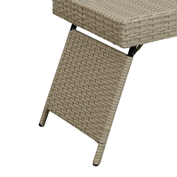 Portable Folding Wicker Table