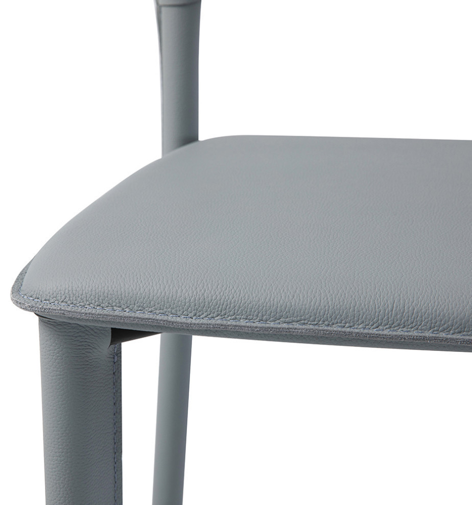 Metro Top Grain Leather Side Chair   Contemporary   Dining Chairs   by Maria Yee Inc  Houzz