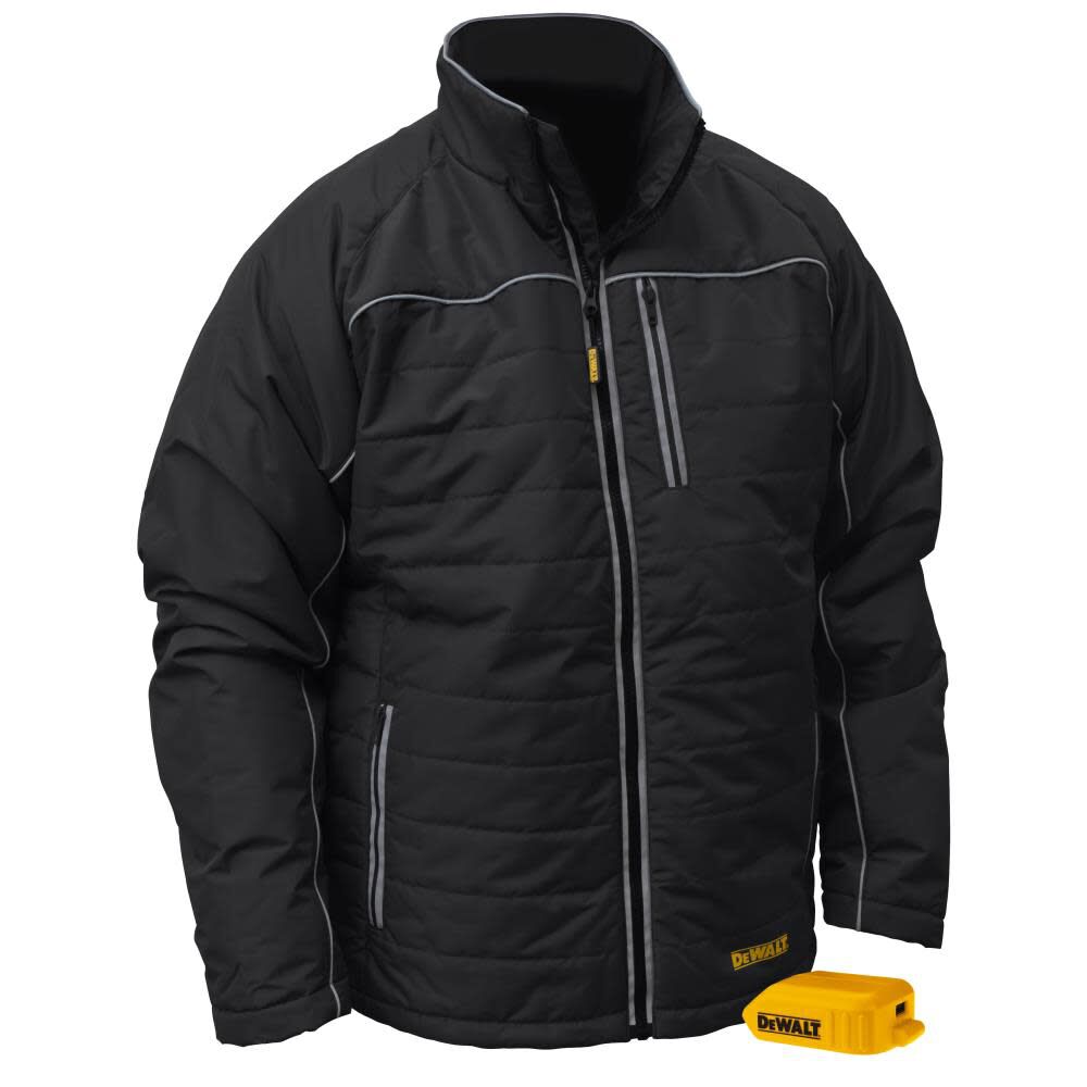 DW Heated Bare Tool Jacket Black Quilted Medium DCHJ075B-M from DW