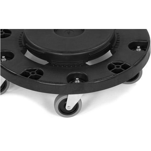 Carlisle 3691003 Flo-Pac Round Container Dolly with Replaceable Casters