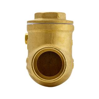 Everbilt 34 in. Brass Sweat x Sweat Solder Swing Check Valve 101-504EB