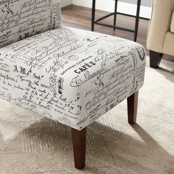 Porch and Den Bonner Written Text Print Accent Chair