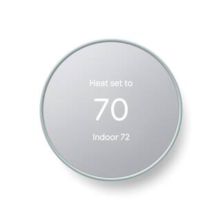 Google Nest Thermostat - Smart Programmable Wi-Fi Thermostat Fog + Nest Thermostat Trim Kit Deep Fog GA03797