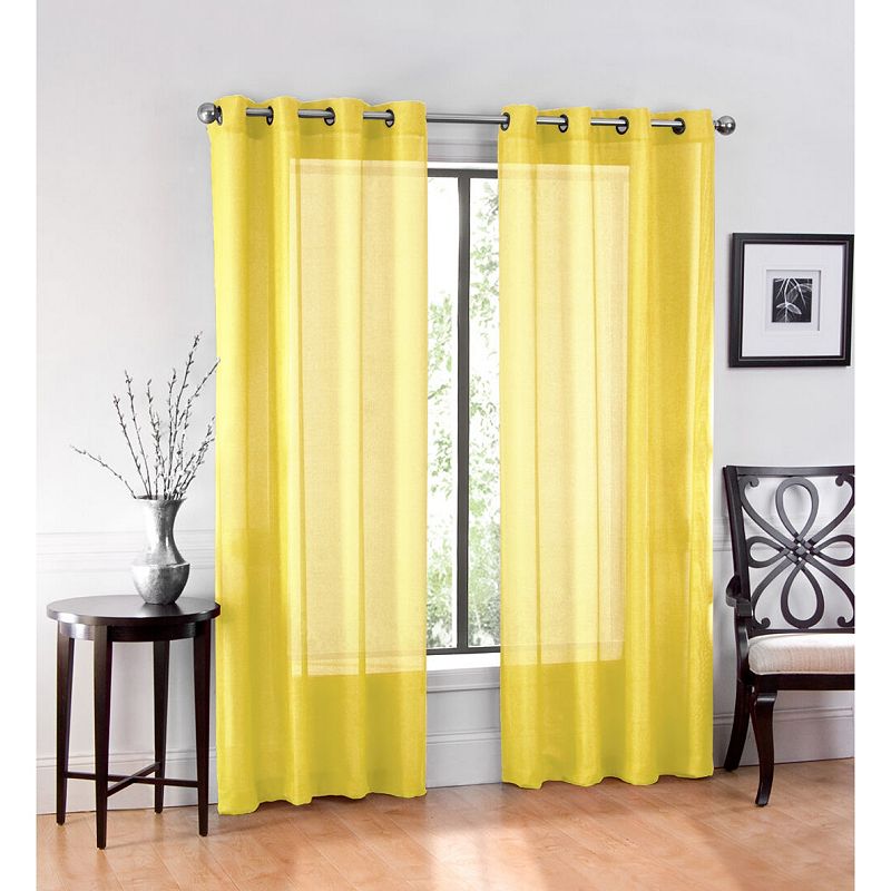 GoodGram Ultra Luxurious Elegant Sheer Grommet Single Curtain Panel