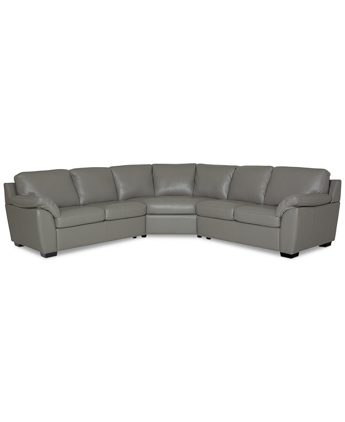 Furniture Lothan 3-Pc. Leather Sectional Sofa