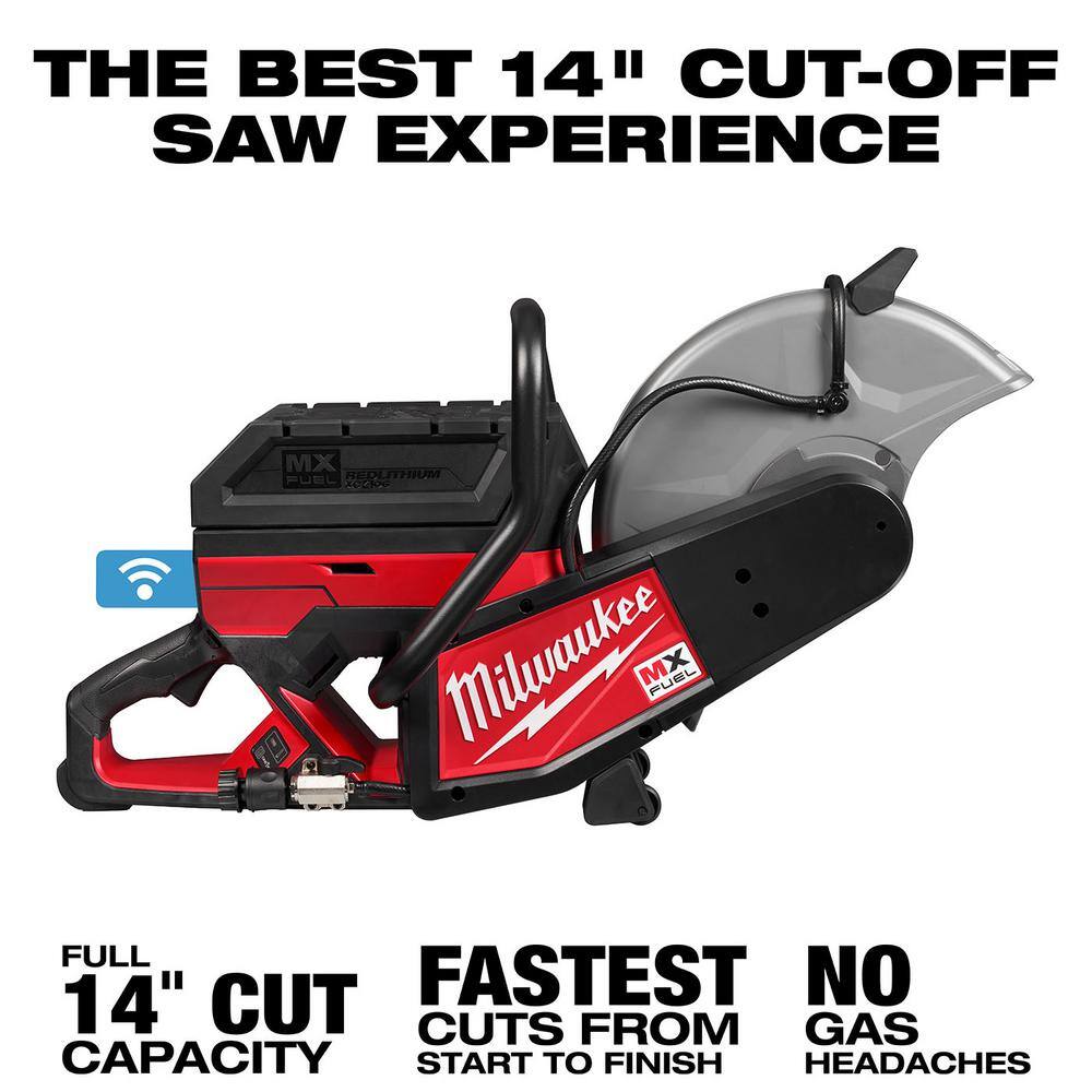 MW MX FUEL Lithium-Ion Cordless 14 in. Cut Off Saw Kit with (2) Batteries and Charger MXF314-2XC