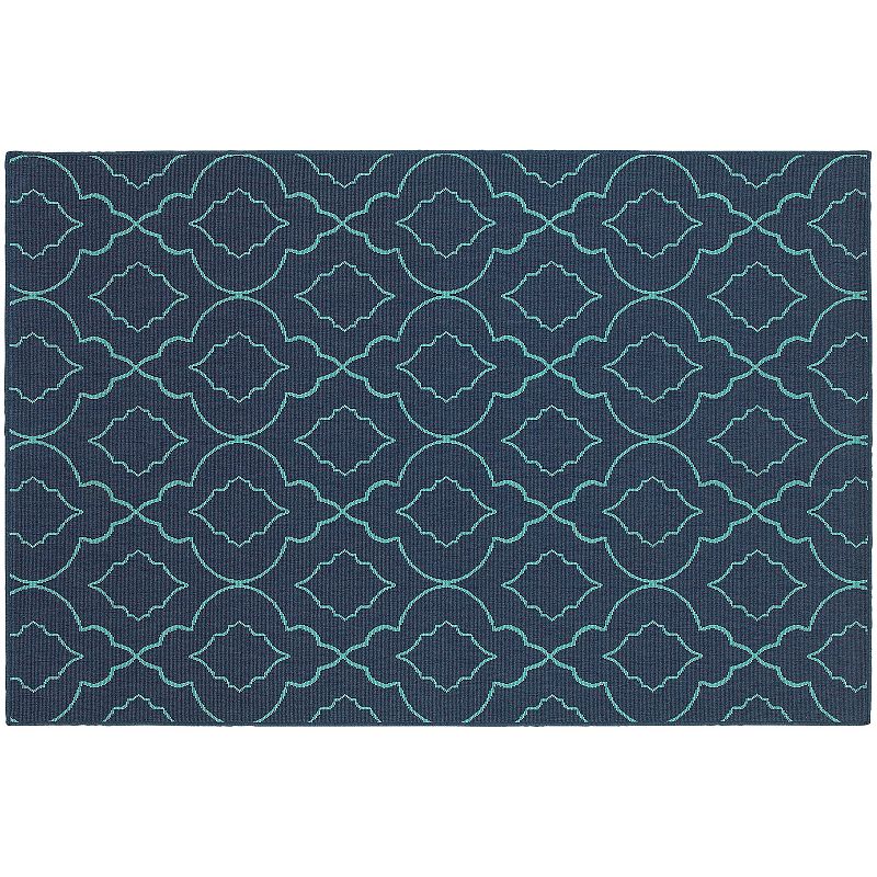 StyleHaven Maritime Simplicity Lattice Indoor Outdoor Rug