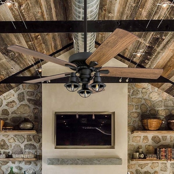 The Gray Barn Stormy Grain Aged Bronze 52-inch Farmhouse LED Ceiling Fan Shopping - The Best Deals on Ceiling Fans | 27984398