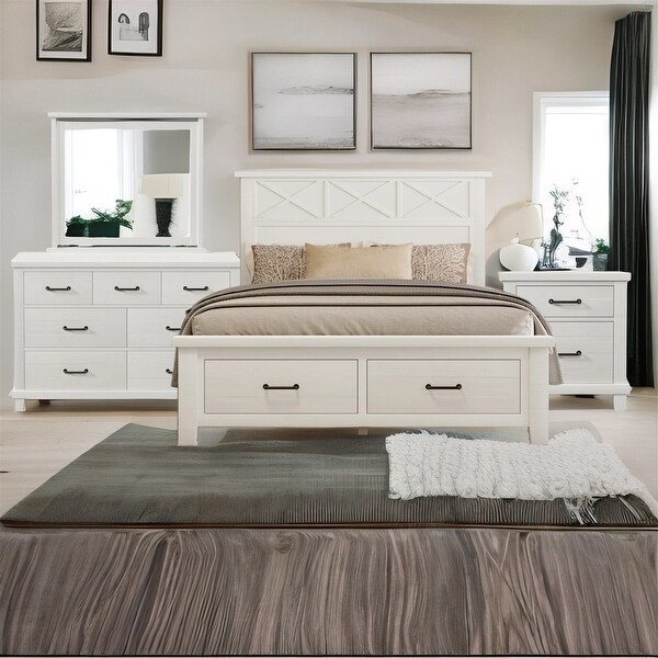 3 Pieces Bedroom Sets Queen Bed - - 37952375