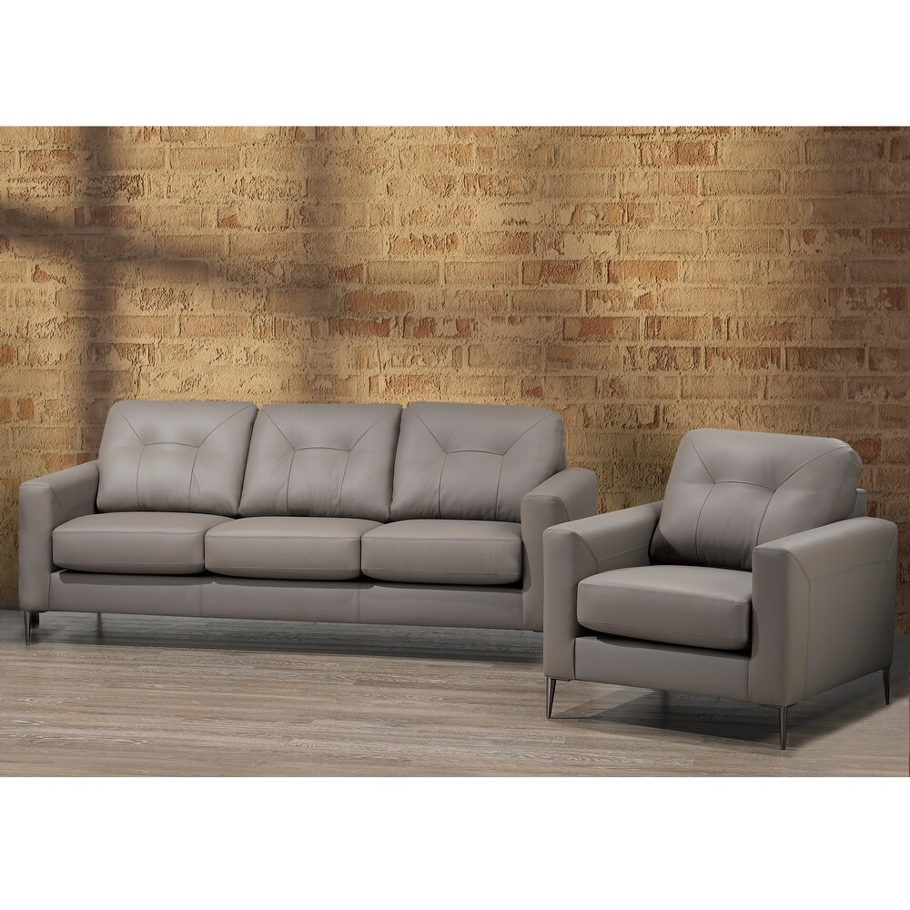 Laga Leather Upholstered Sofa and Chair Set