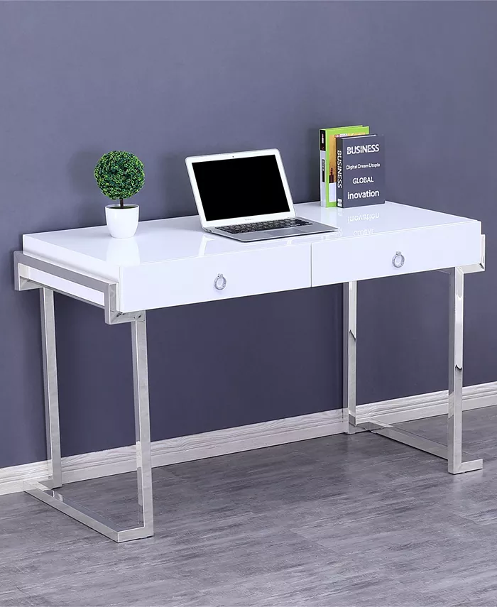 Best Master Furniture Juneau Lacquer Modern Computer Desk