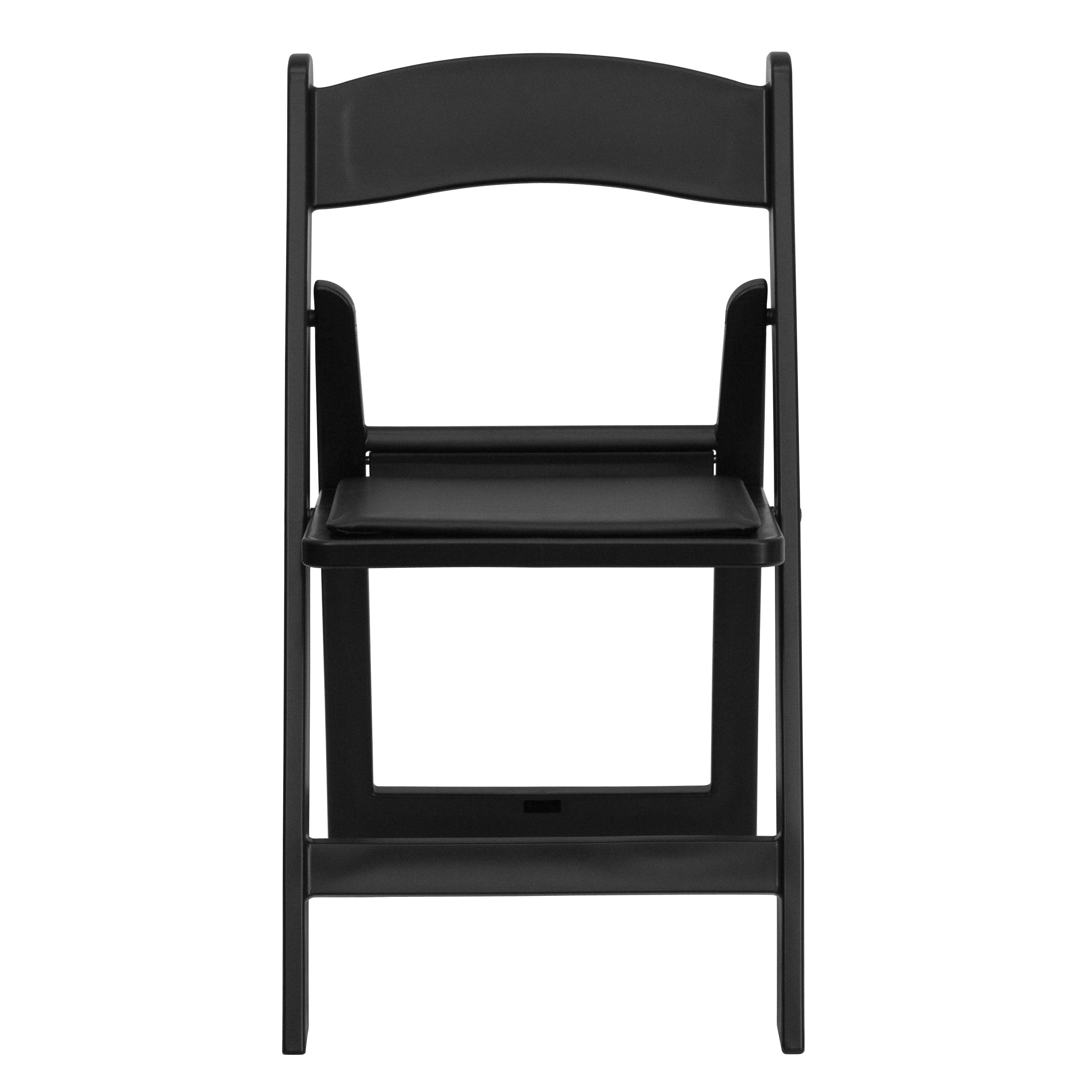 Flash Furniture Hercules™ Folding Chair - Black Resin – 1000LB Weight Capacity Comfortable Event Chair - Light Weight Folding Chair