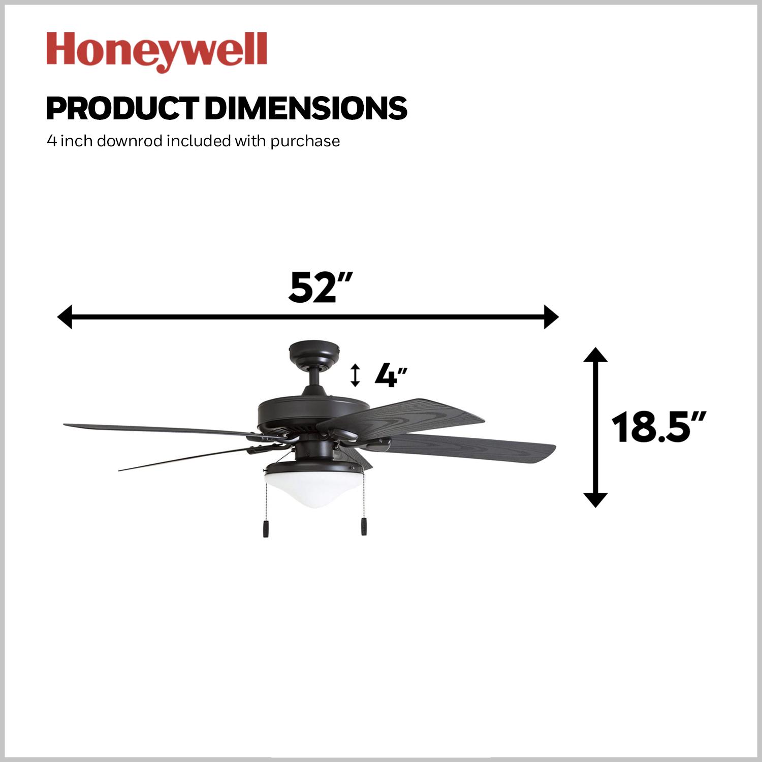 Honeywell Belmar 52 Bronze Indoor/Outdoor LED Ceiling Fan