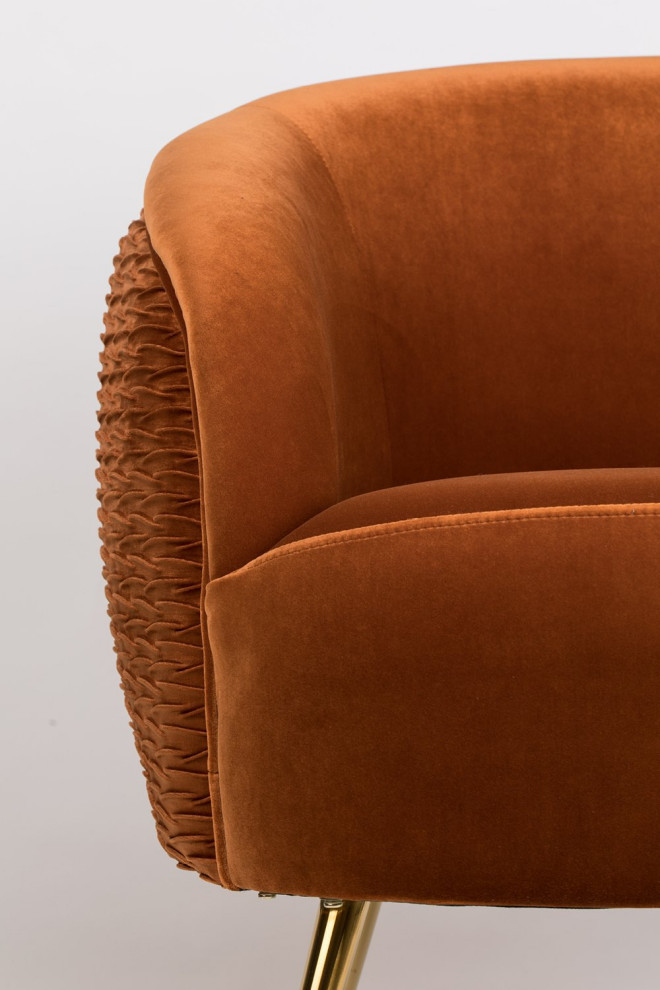 Curved Orange Lounge Chair  Bold Monkey So Curvy   Midcentury   Armchairs And Accent Chairs   by Luxury Furnitures  Houzz