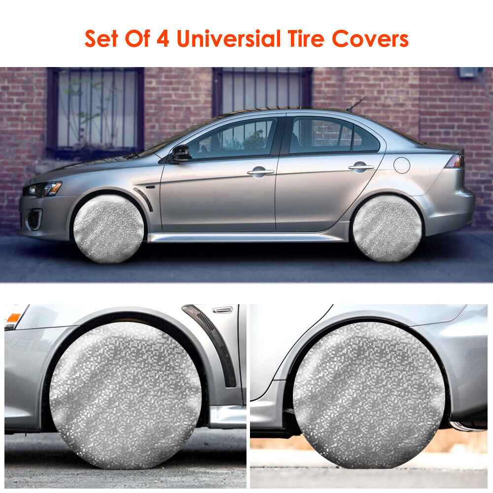 Homeya 4Pcs Tire Wheel Covers For RV Trailer Camper Truck Van SUV Car， 27’’-28