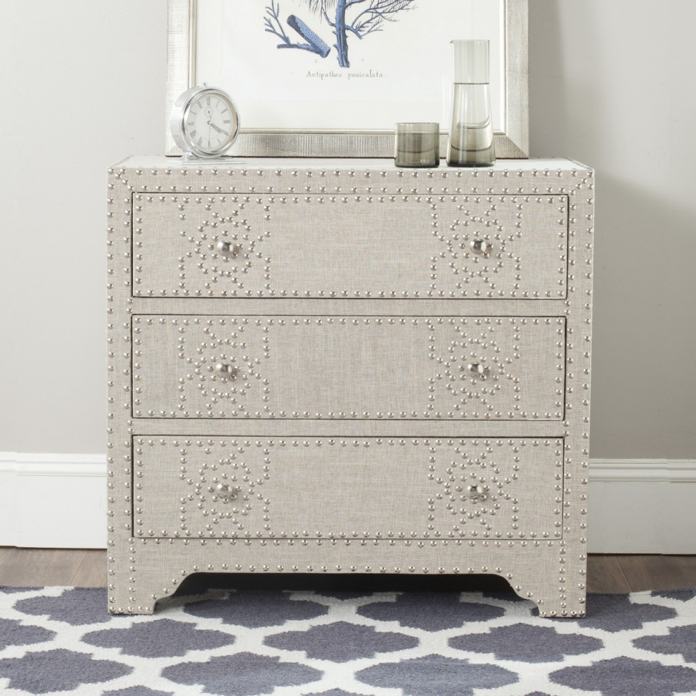 Adam 3 Drawer Chest Gray   Transitional   Accent Chests And Cabinets   by V.S.D Furniture  Houzz