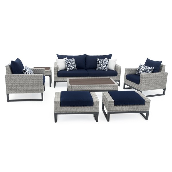 Milo Grey 18 Piece Sunbrella Outdoor Patio Estate Set