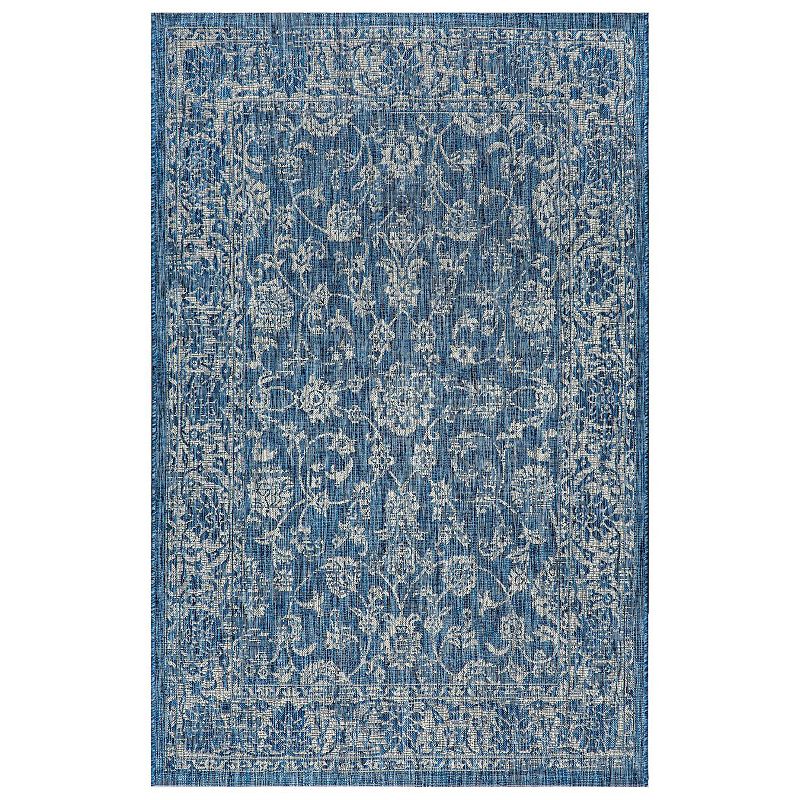 Tela Bohemian Textured Weave Floral Indoor/outdoor Area Rug