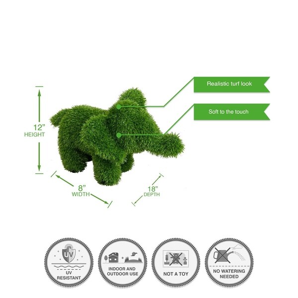 Standing Elephant Artificial Outdoor Garden Turf Topiary