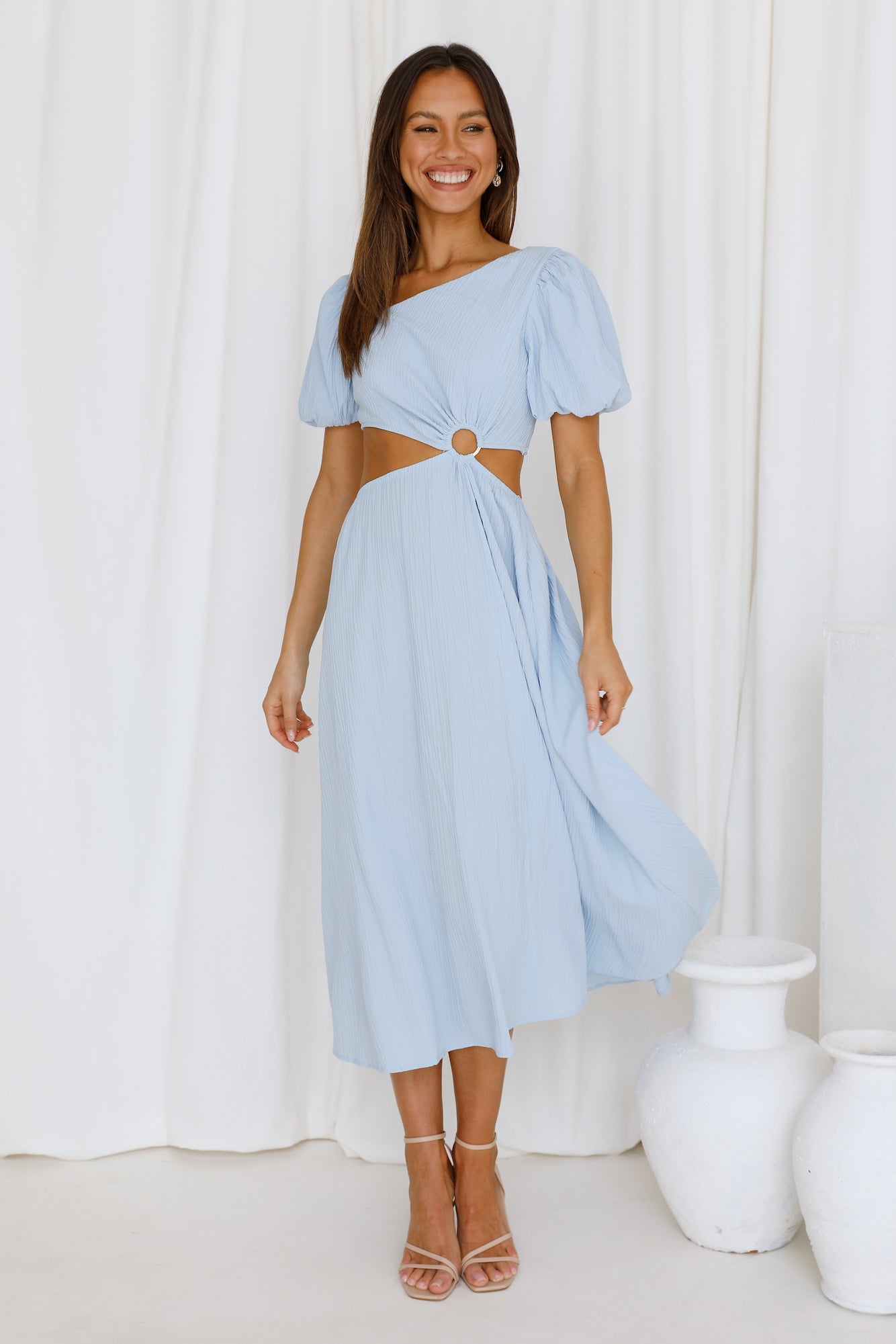 Daylight Finding Midi Dress Blue