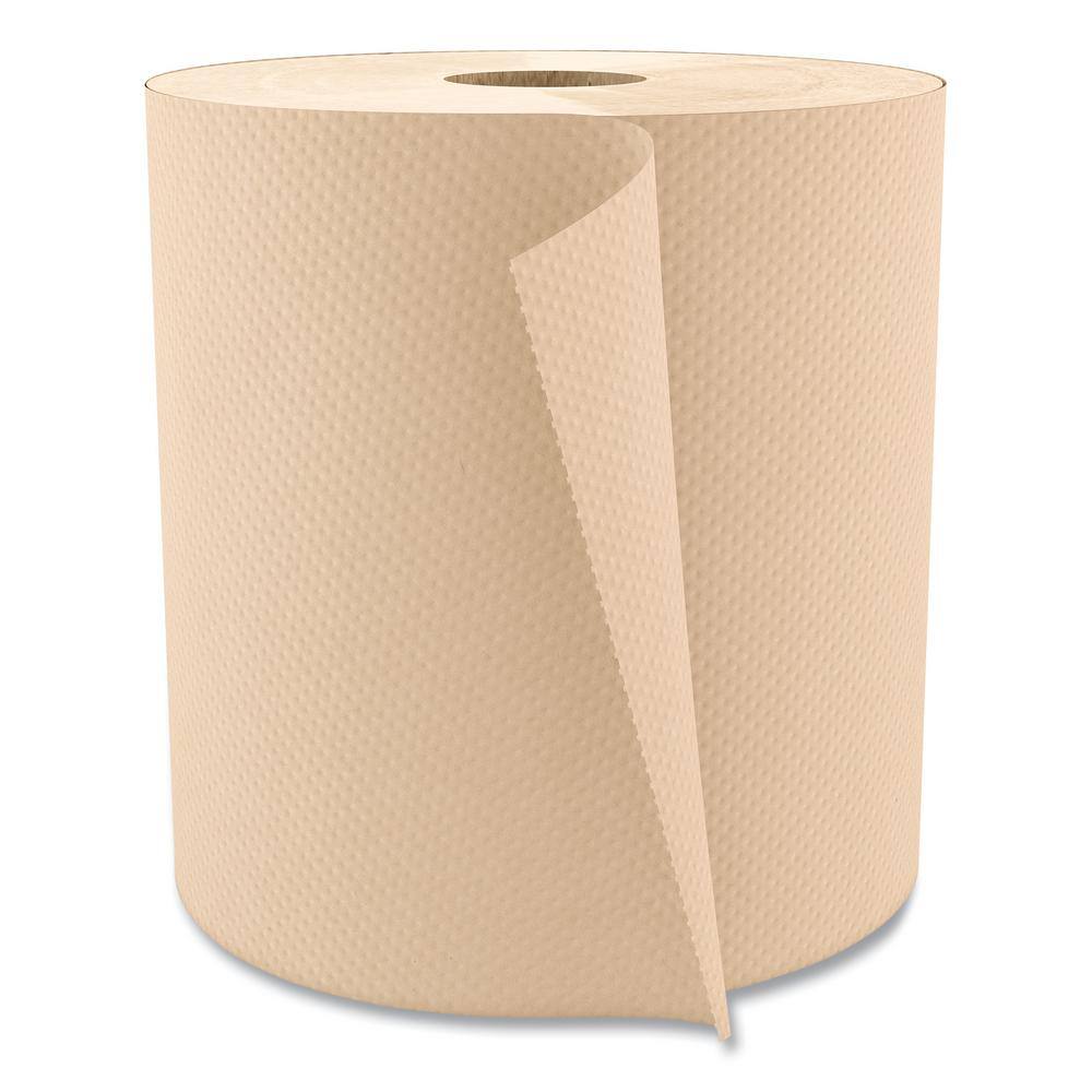 Boardwalk Hardwound Paper Towels Nonperforated 1-Ply Natural 800 ft (6 Rolls per Carton) BWK6256