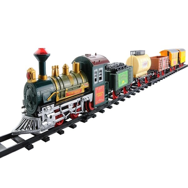 18Piece Lighted and Animated Continental Express Train Set with Sound