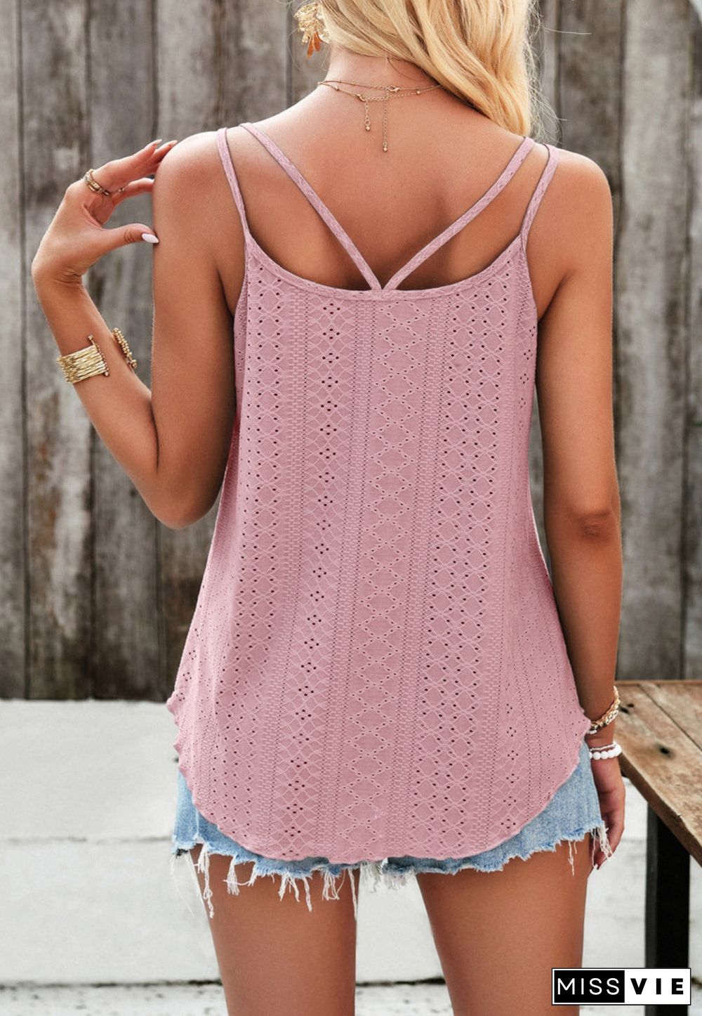 Zip-Up Strappy Cami Top