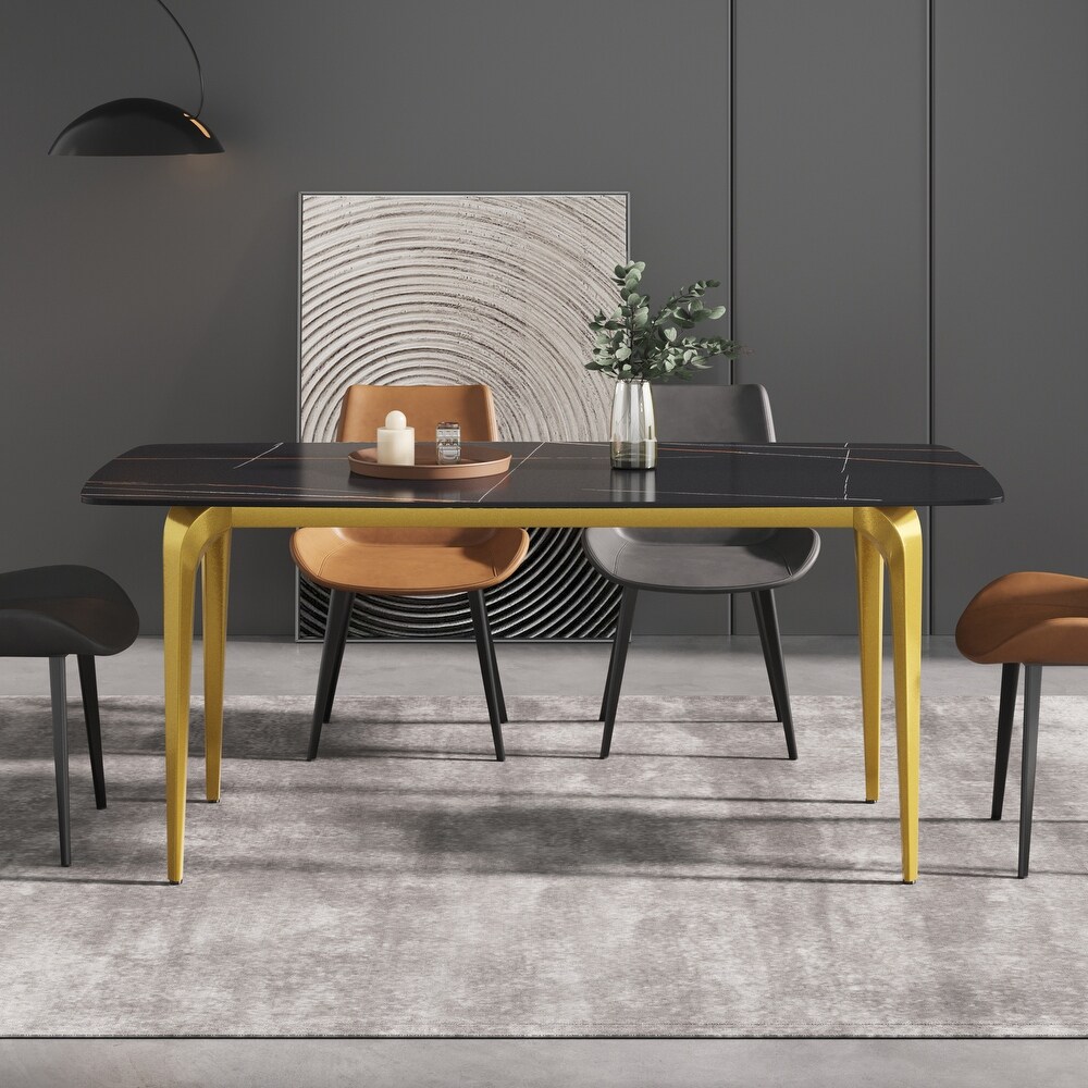 Minimalist Industrial Style Slate Dining Table