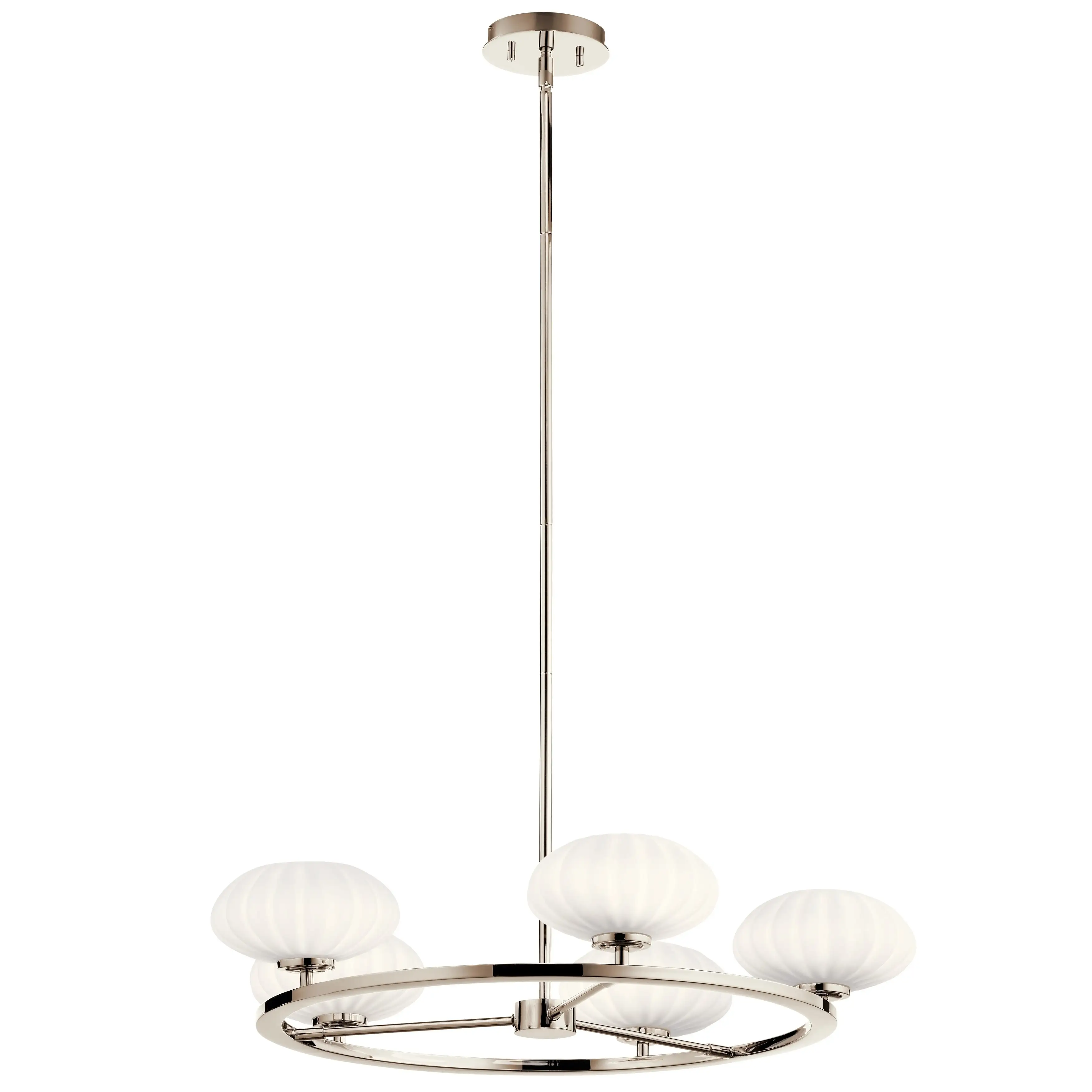 Kichler Lighting Pim 5-Light Round Chandelier Polished Nickel