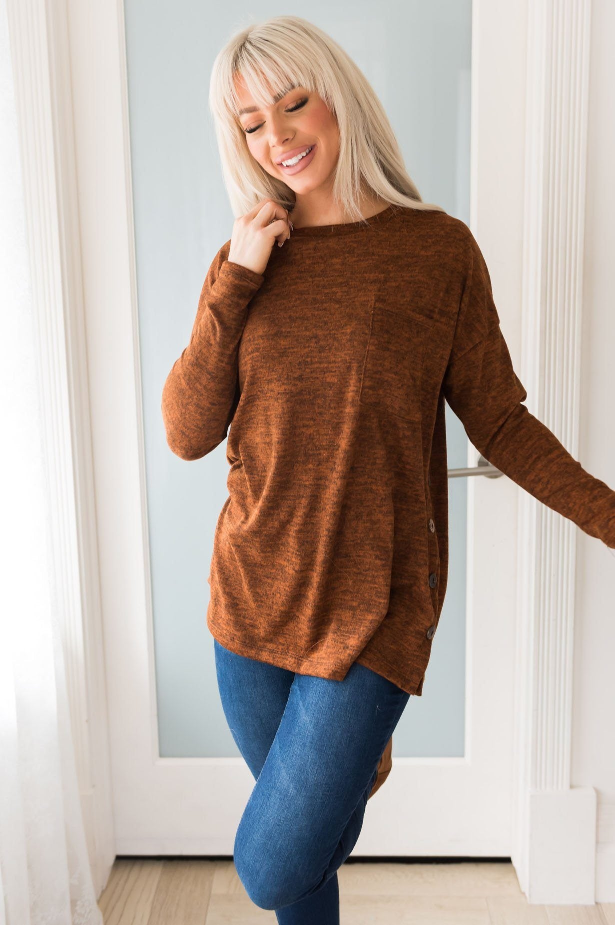 Nothing But Cozy Modest Blouse